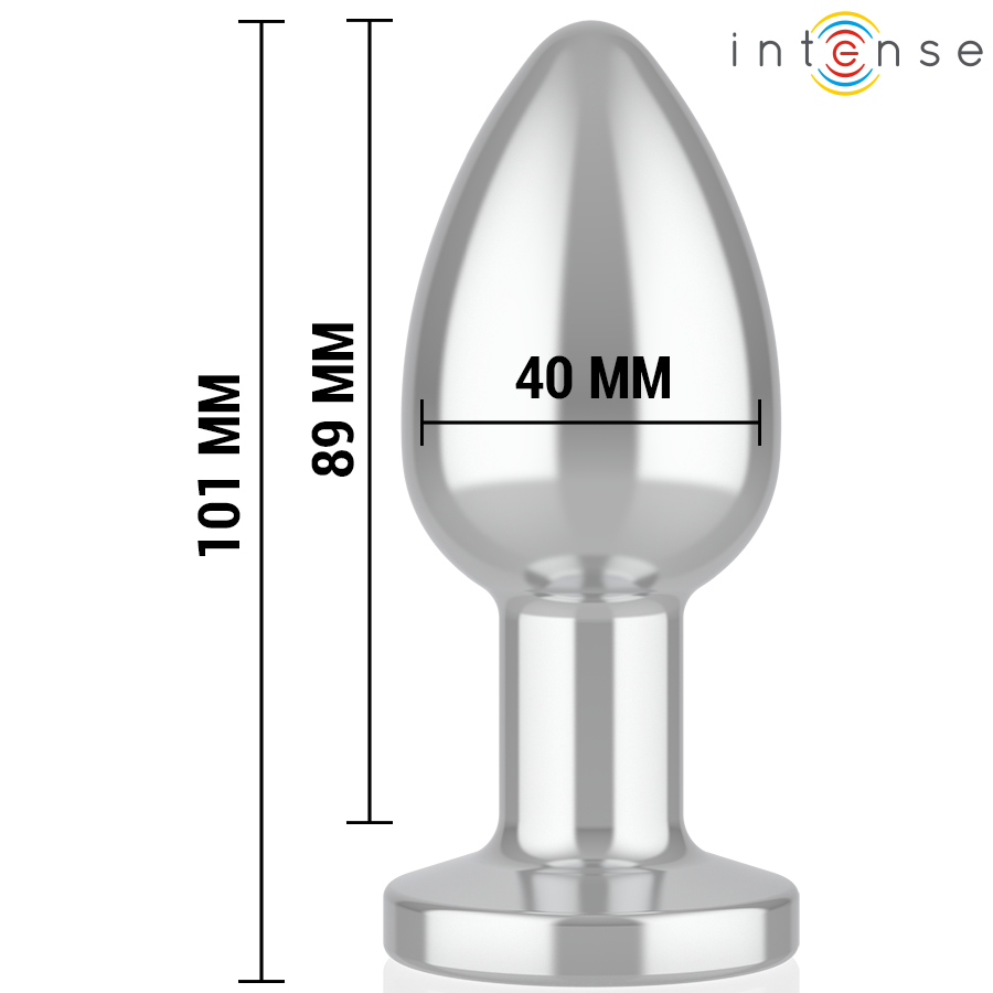 Plug Anale Vibrante in Metallo Intense — 10 Modalità, Taglia L