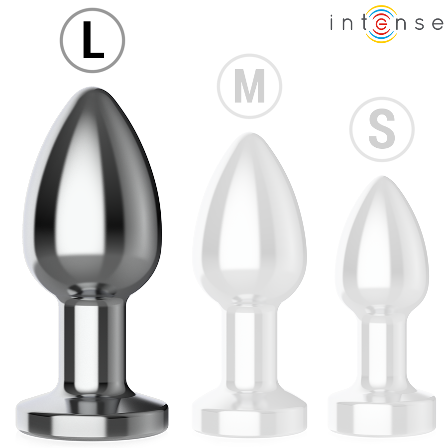 Plug Anale Vibrante in Metallo Intense — 10 Modalità, Taglia L