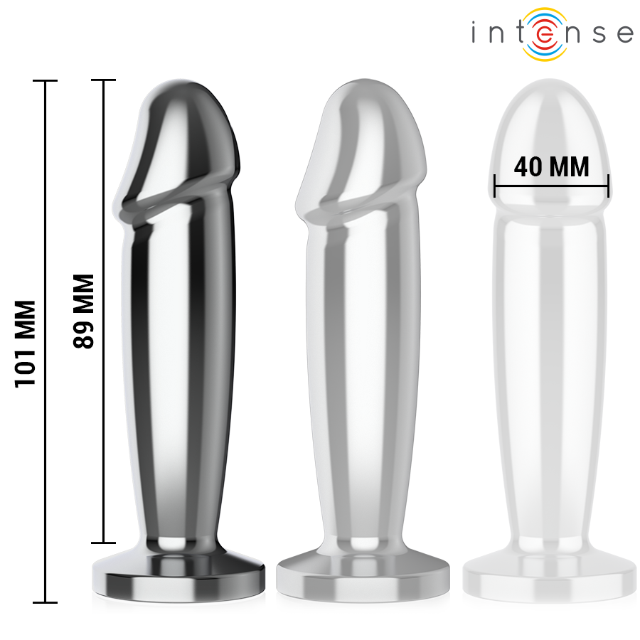 Plug Anale Vibrante Intense — Metallo, Telecomando, 10 Modalità