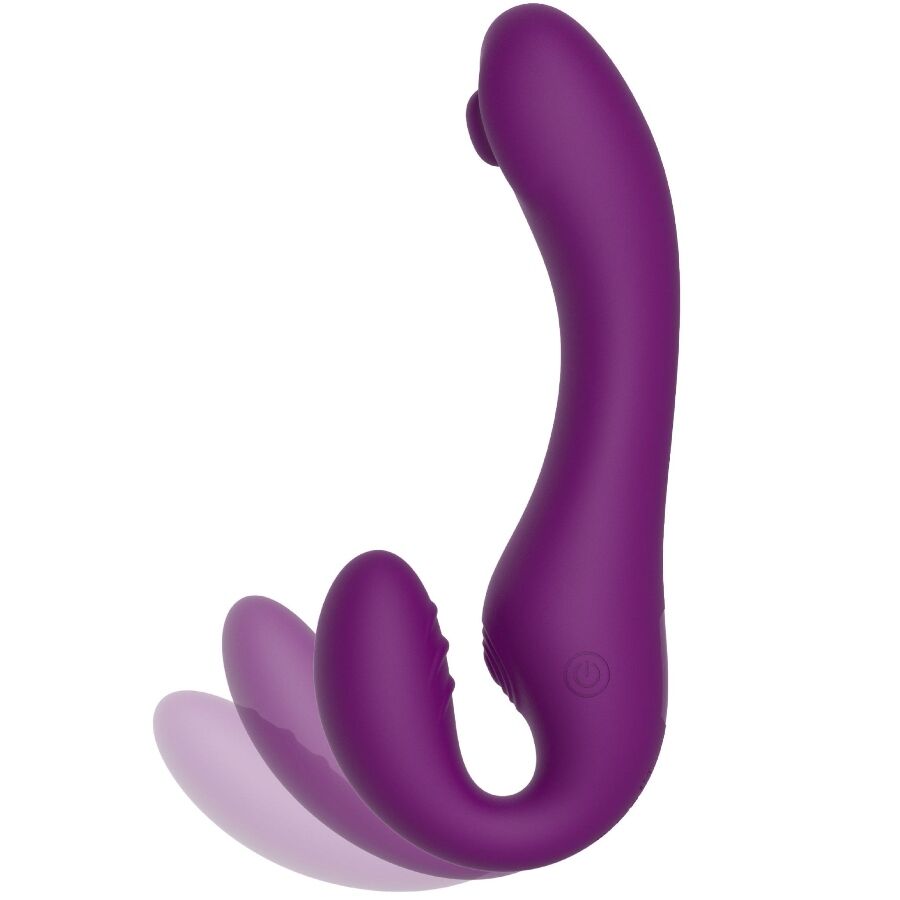 Vibratore 2 in 1 XOCOON Strapless Strap-On Telecomando Viola
