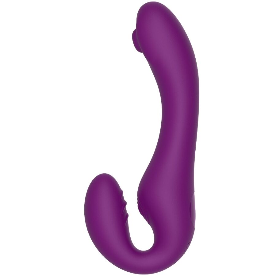 Vibratore 2 in 1 XOCOON Strapless Strap-On Telecomando Viola