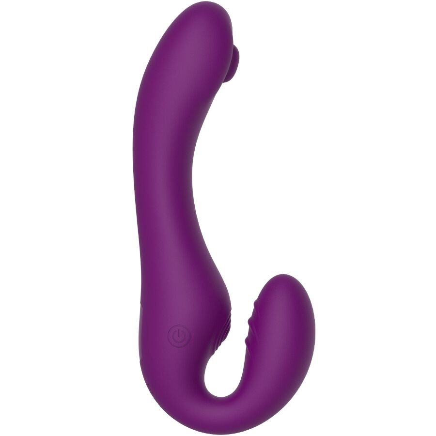Vibratore 2 in 1 XOCOON Strapless Strap-On Telecomando Viola