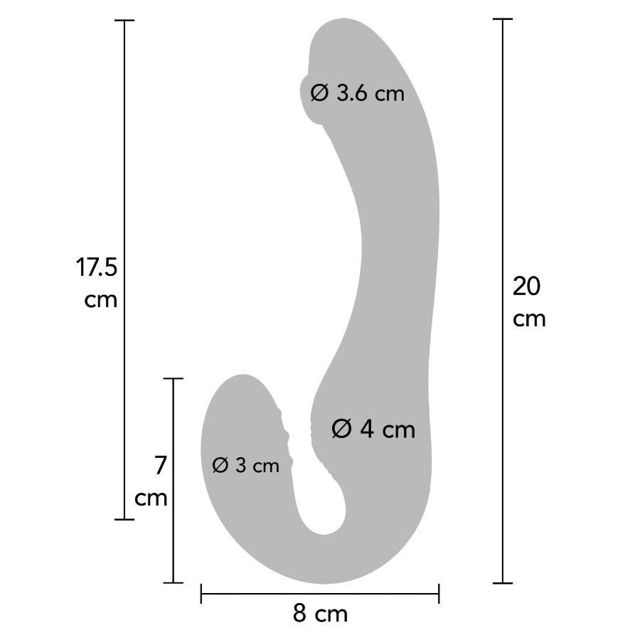 Vibratore 2 in 1 XOCOON Strapless Strap-On Telecomando Viola