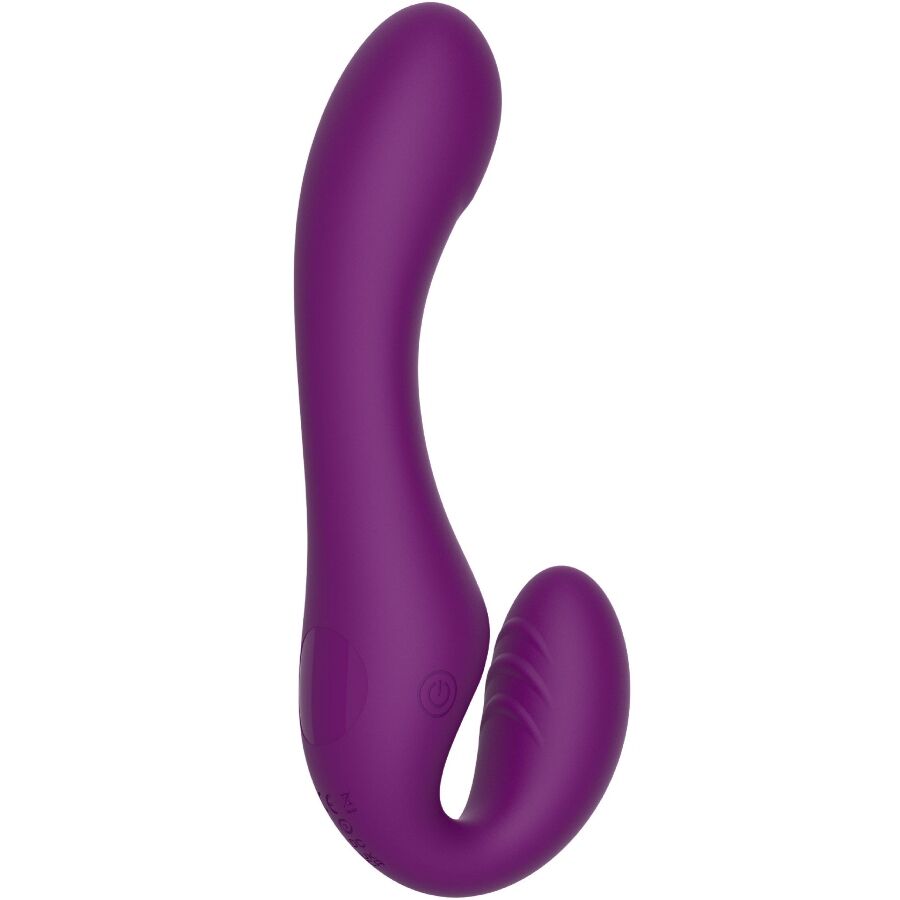 Vibratore 2 in 1 XOCOON Strapless Strap-On Telecomando Viola
