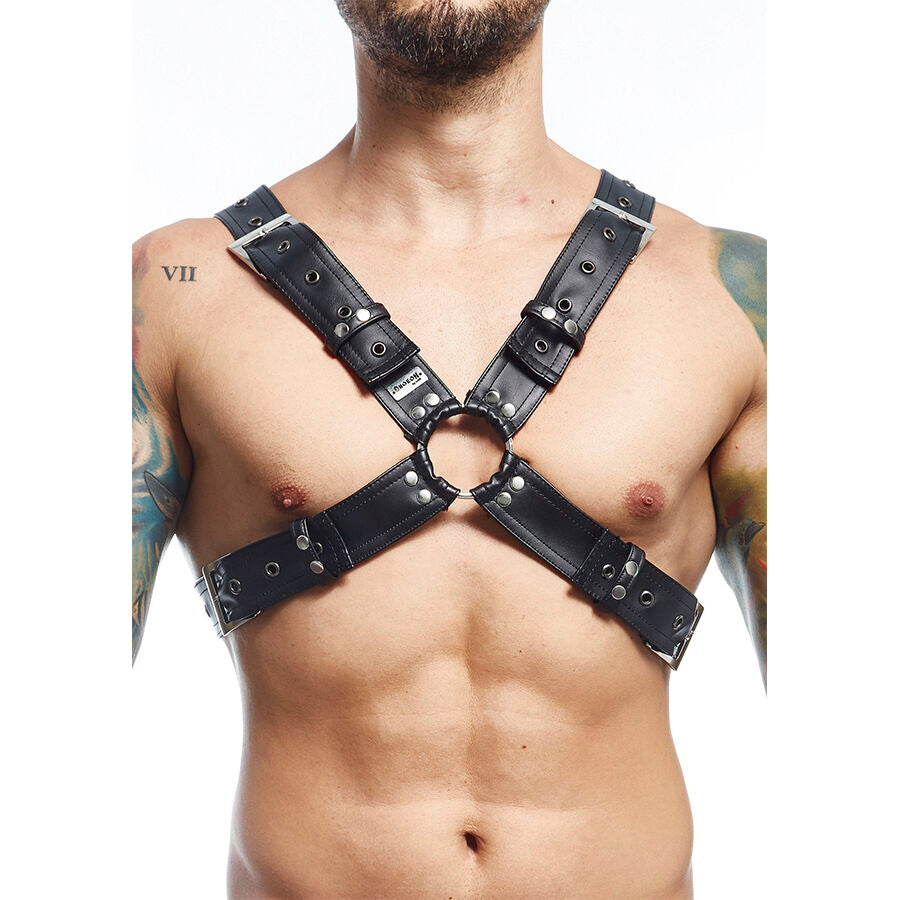 Cintura Harness BDSM MOB Dngeon — Similpelle, Taglia Unica