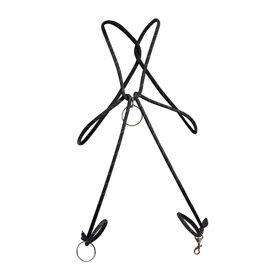 Kit Bondage Corda con Anello Fallico MOB Dngeon — Nero