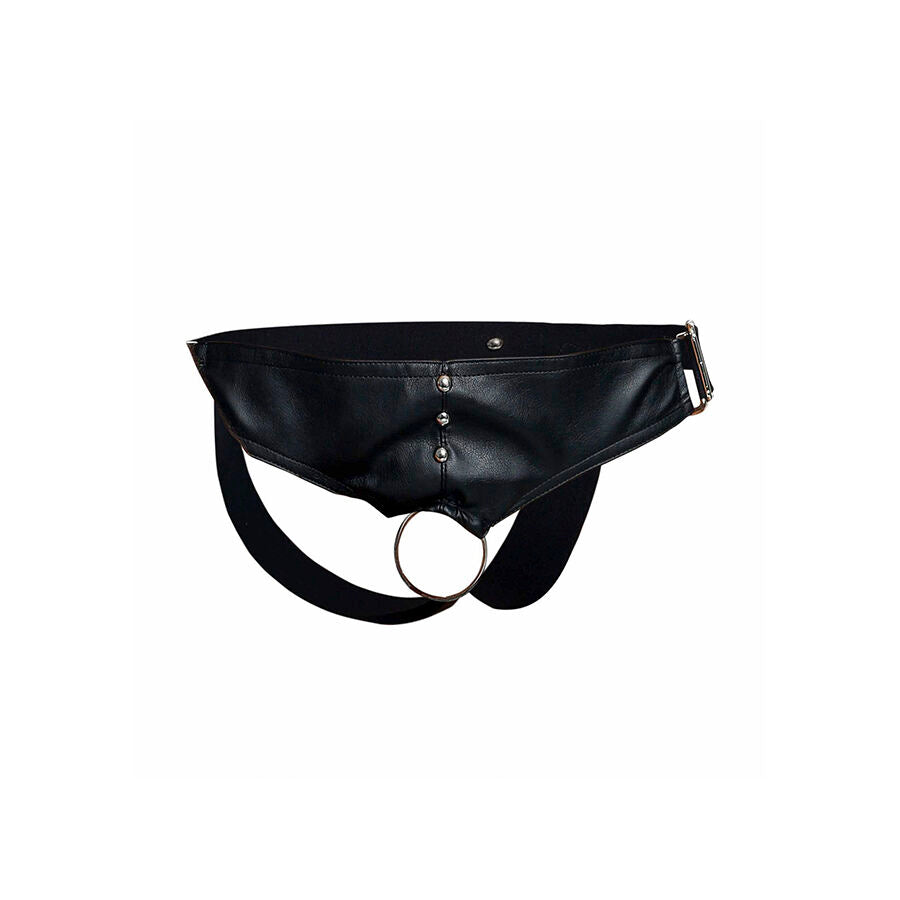 Jockstrap con Anello Fallico MOB Dngeon — Ecopelle, Taglia Unica