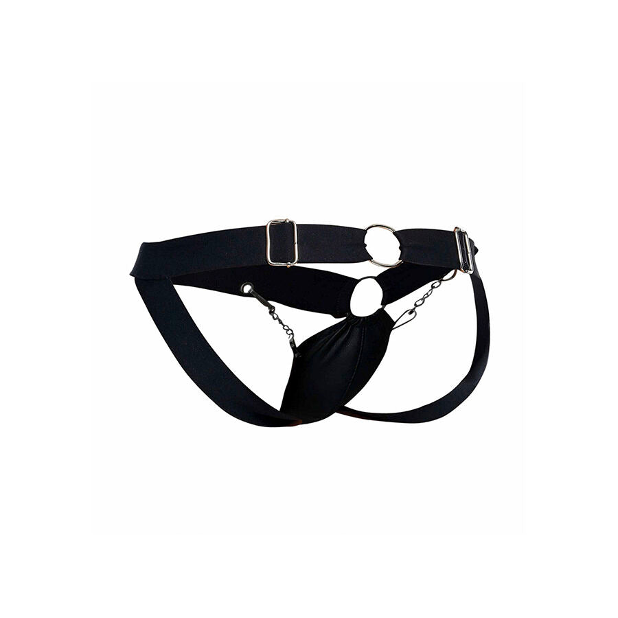 Jockstrap con Catena MOB Dngeon — Similpelle, Taglia Unica