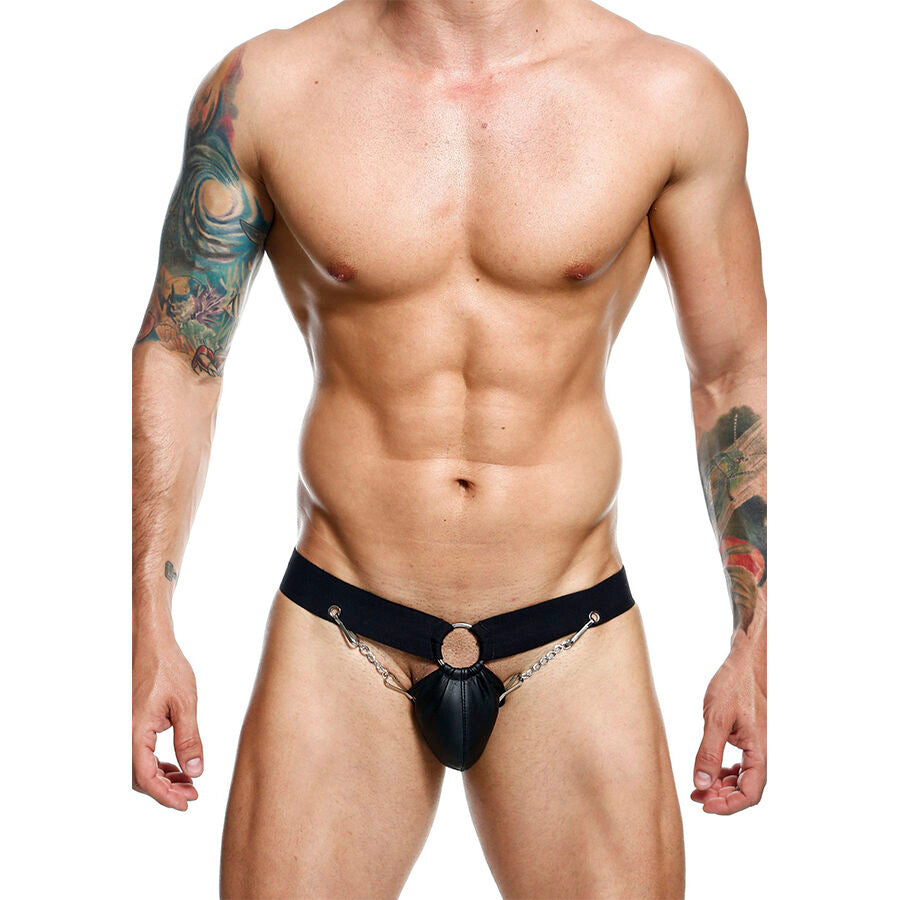 Jockstrap con Catena MOB Dngeon — Similpelle, Taglia Unica