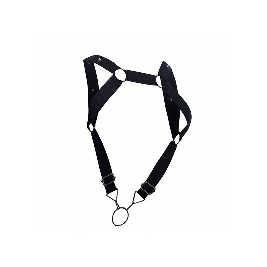 Imbracatura BDSM Schiena Dritta MOB Dngeon — Microfibra Nera