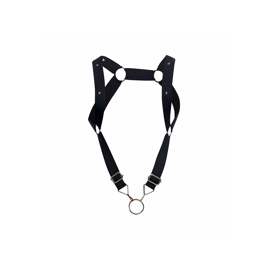 Imbracatura BDSM Schiena Dritta MOB Dngeon — Microfibra Nera