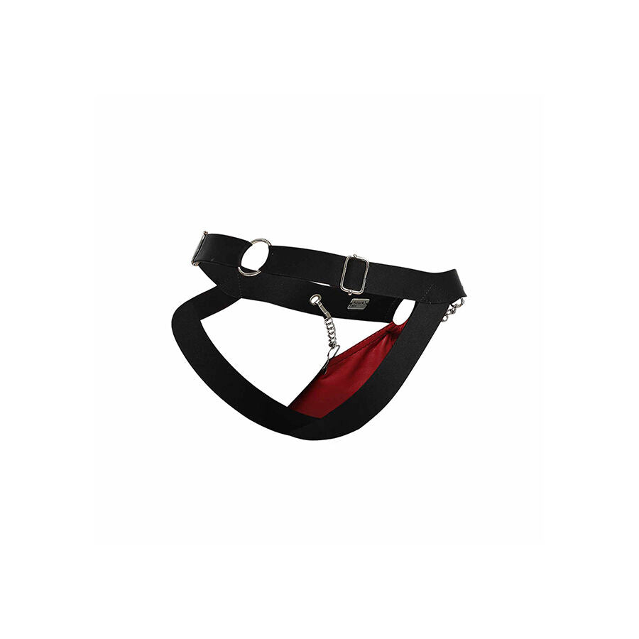 Jockstrap con Catene MOB Dngeon — Rosso, Taglia Unica