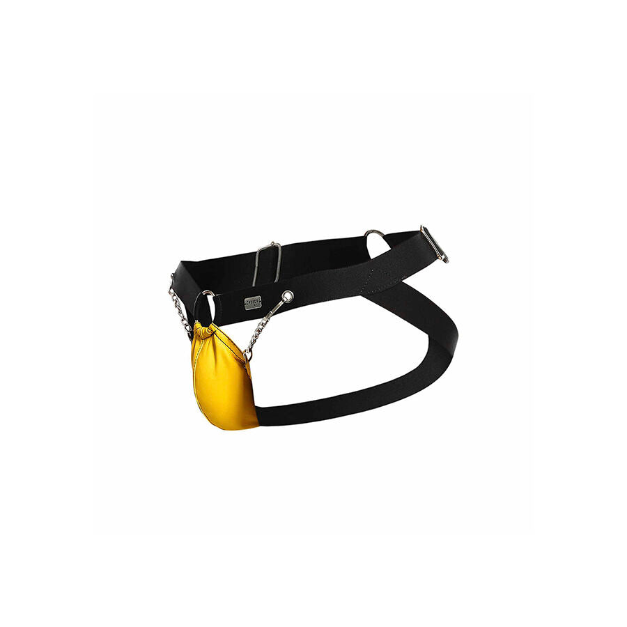 Jockstrap con Catene MOB Dngeon — Giallo, Taglia Unica