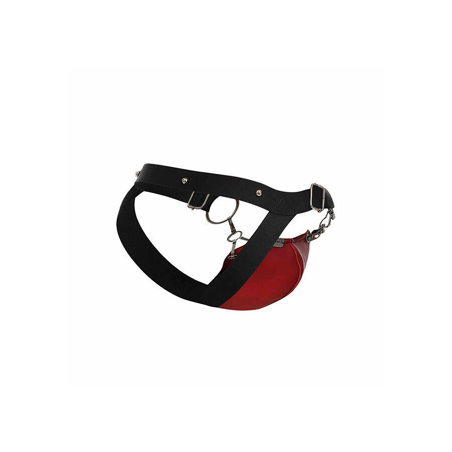 Jockstrap Erotico MOB DNGEON Snap — Microfibra, Rosso