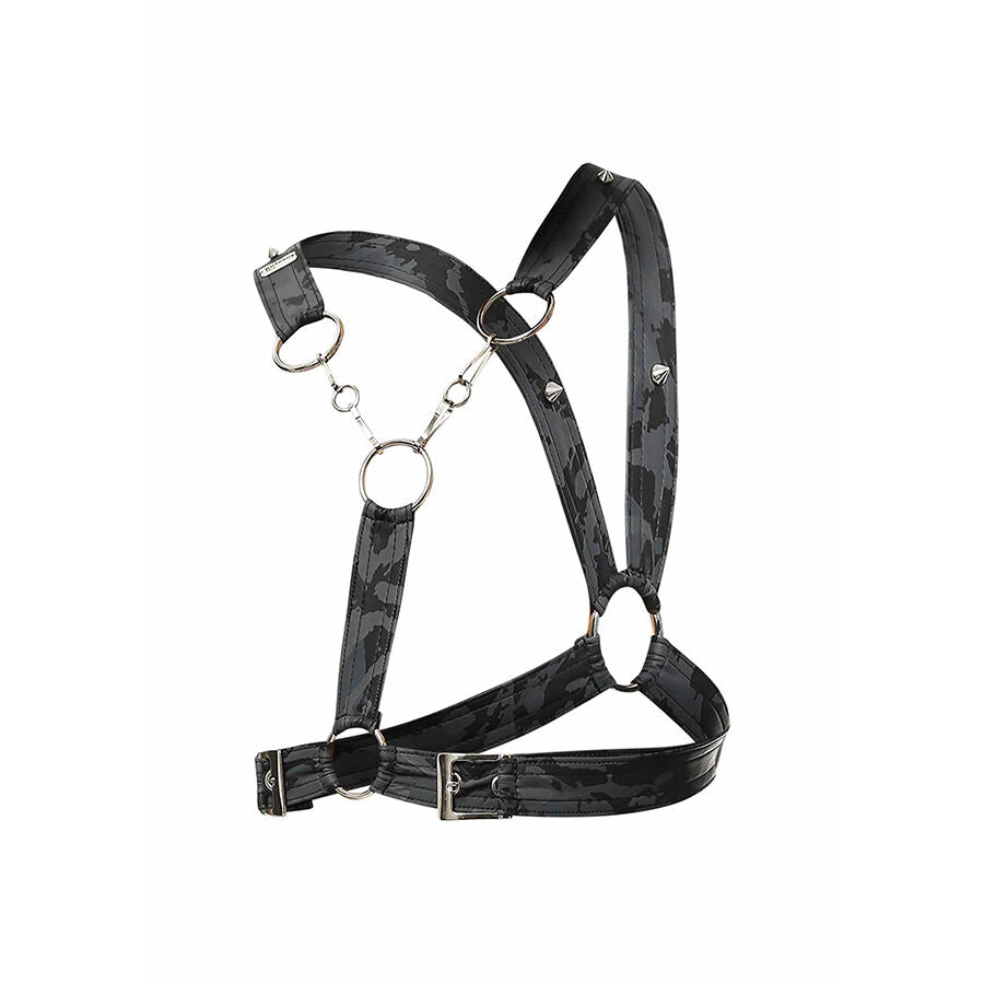 Imbracatura BDSM con Anello Fallico MOB Dngeon — Argento