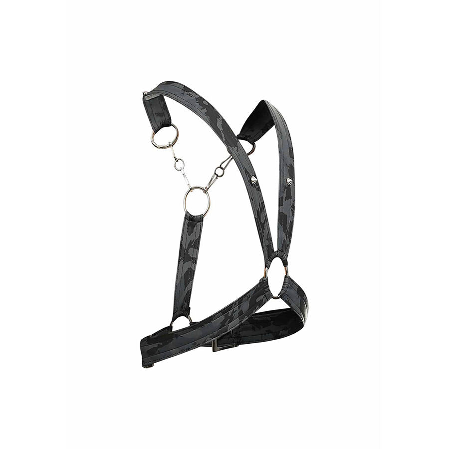 Imbracatura BDSM con Anello Fallico MOB Dngeon — Argento