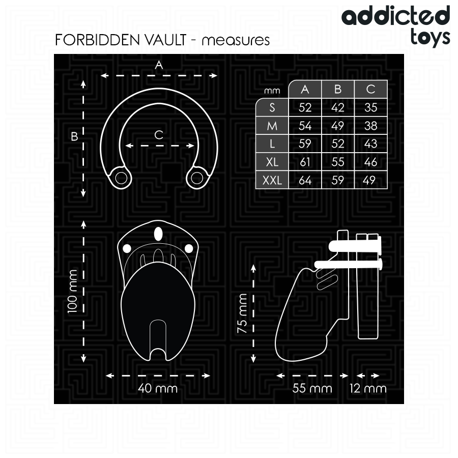 Gabbia di Castità Addicted Toys Forbidden Vault — 10 cm