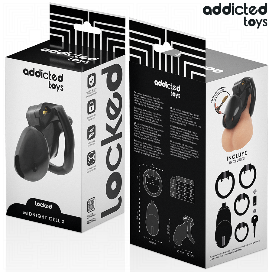 Gabbia di Castità BDSM Addicted Toys Mindnight Cell — Taglia S