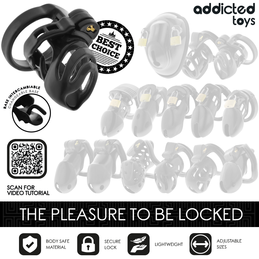 Gabbia di Castità con Dilatatore Uretrale Addicted Toys Locked — 9 cm