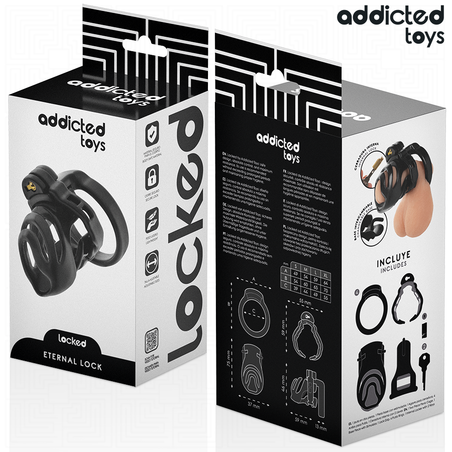 Gabbia di Castità con Dilatatore Uretrale Addicted Toys Locked — 9 cm