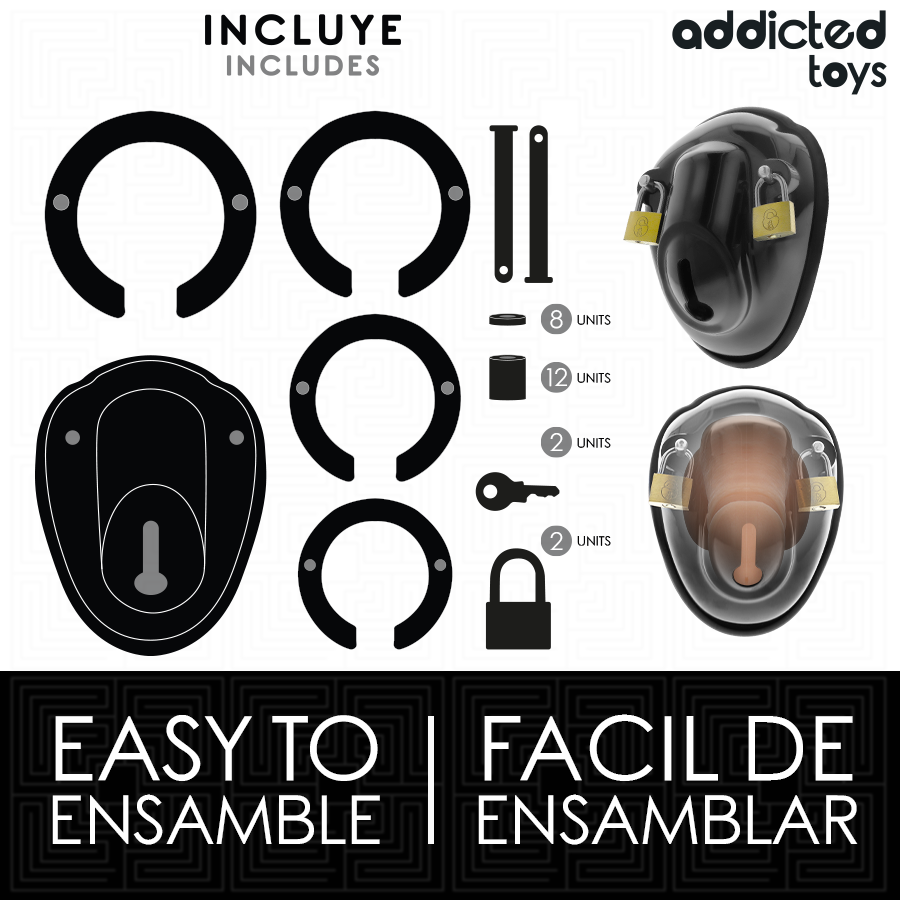 Gabbia di Castità Addicted Toys Locked Shell — 11,5 cm