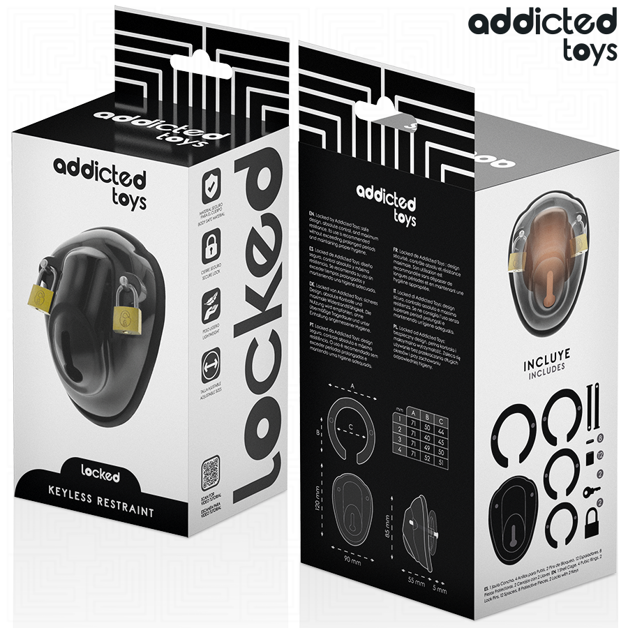 Gabbia di Castità Addicted Toys Locked Shell — 11,5 cm