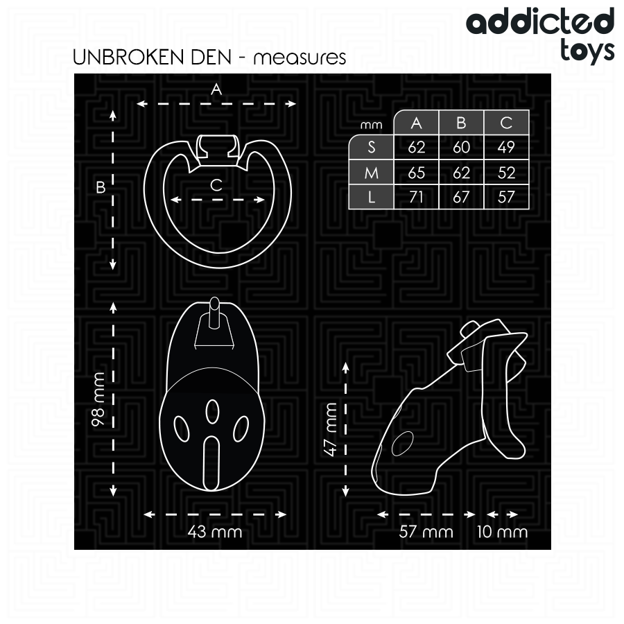Gabbia di Castità BDSM Addicted Toys Locked — 9,8 cm