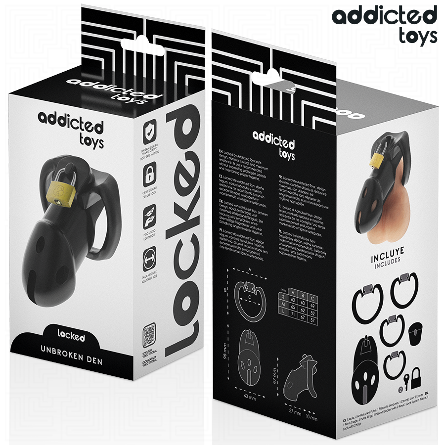 Gabbia di Castità BDSM Addicted Toys Locked — 9,8 cm