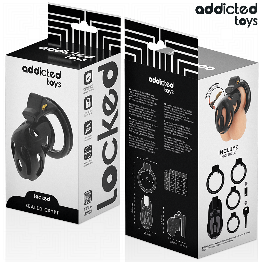 Gabbia di Castità Addicted Toys Locked Crypt — 8 cm
