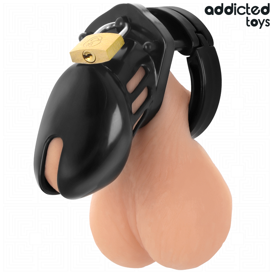 Gabbia di Castità Addicted Toys Locked Obsidian Hold — Taglia S