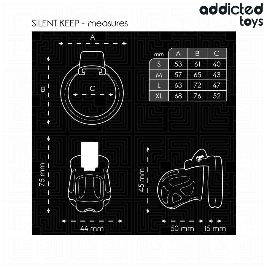 Gabbia di Castità Addicted Toys Locked — 7,5 cm