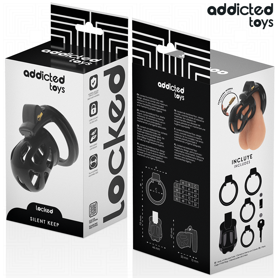 Gabbia di Castità Addicted Toys Locked — 7,5 cm