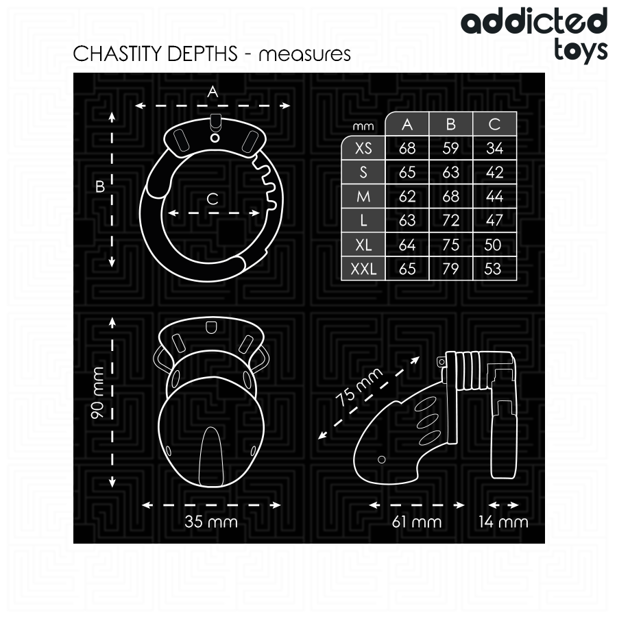Gabbia di Castità BDSM Addicted Toys Locked — 7,5 cm