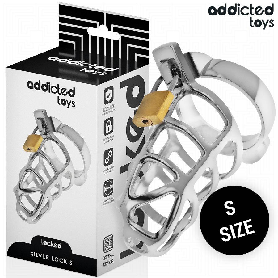 Gabbia di Castità in Metallo Addicted Toys Locked — Taglia S