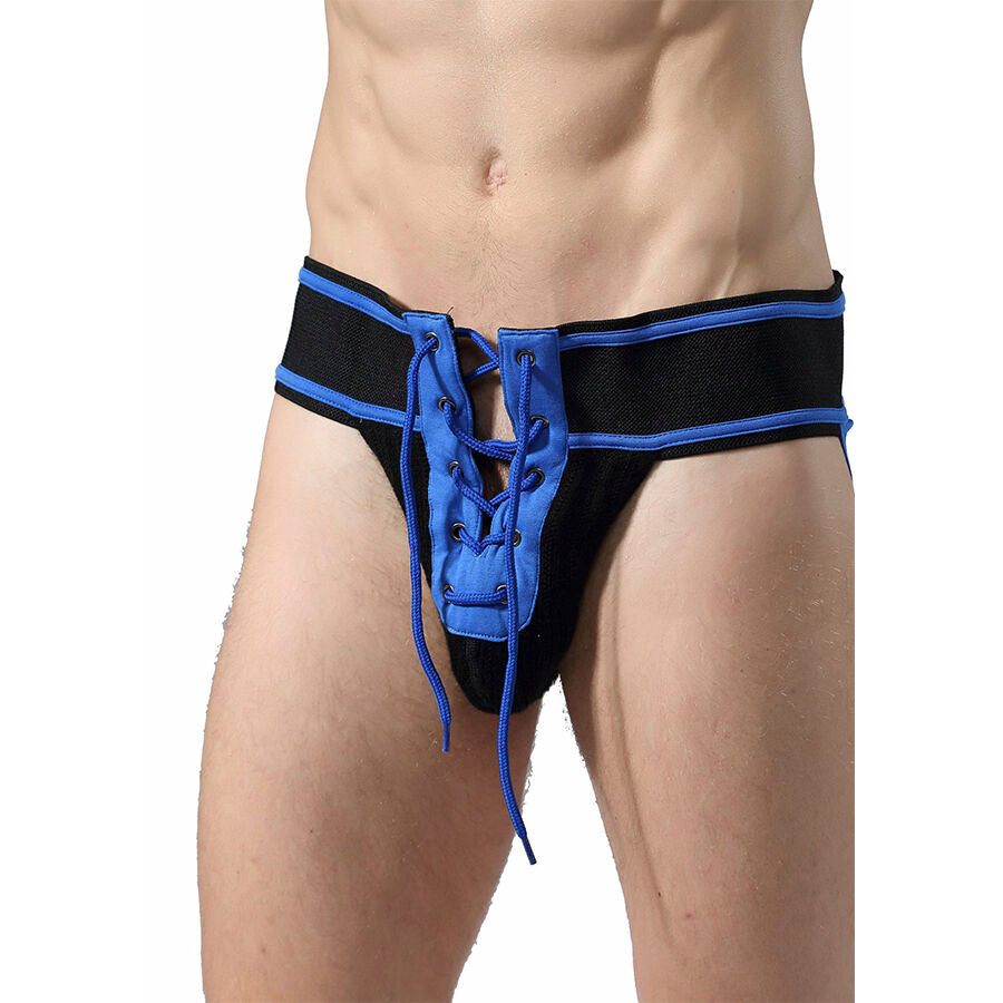 Jockstrap Erotico MOB Fetish Football — Blu, Taglia XL