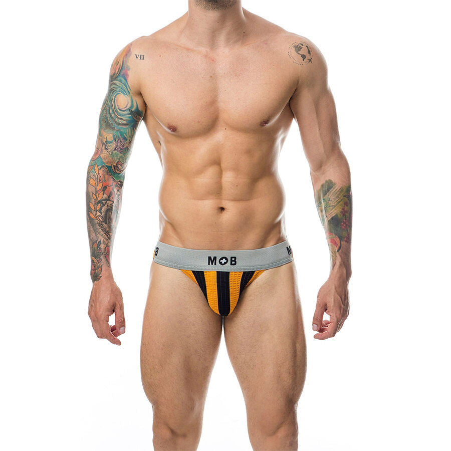 Jockstrap Uomo MOB Stripe Classic — Arancione Taglia XL
