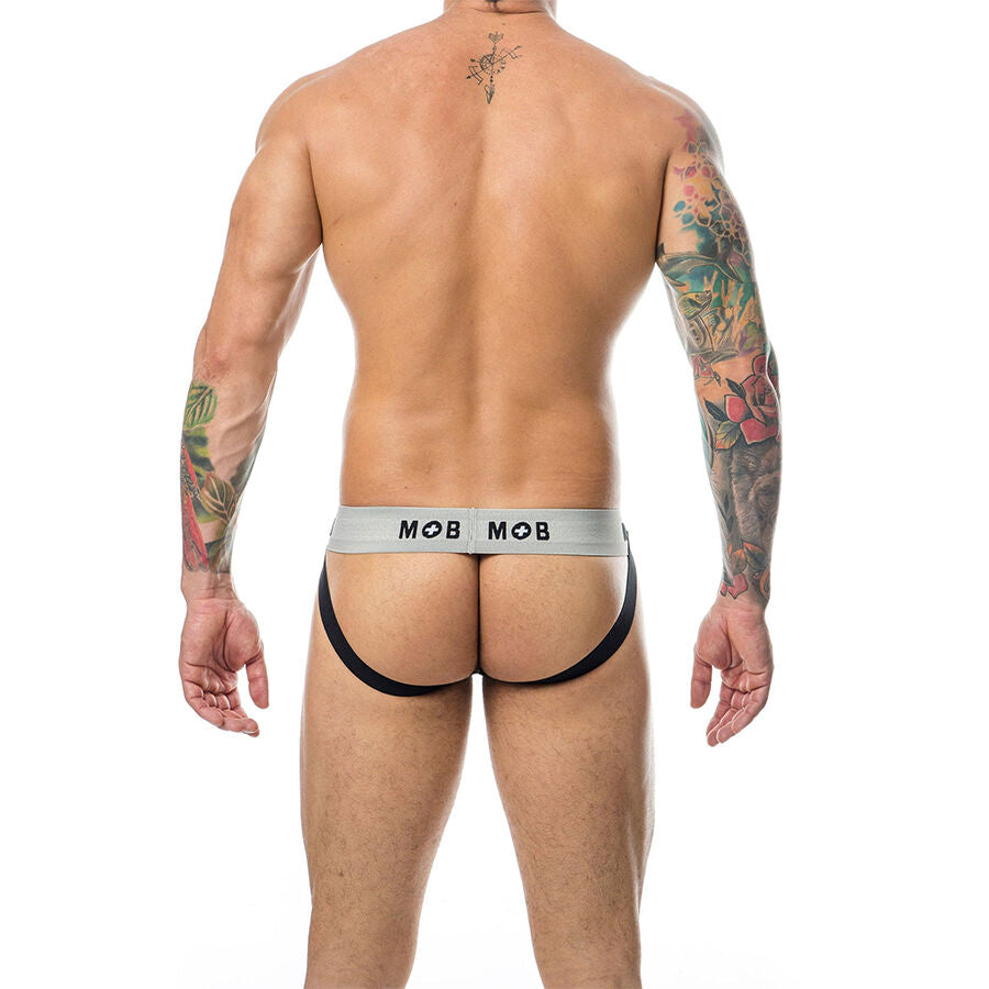 Jock Strap a Righe MOB Stripe Classic — Bianco, Taglia L