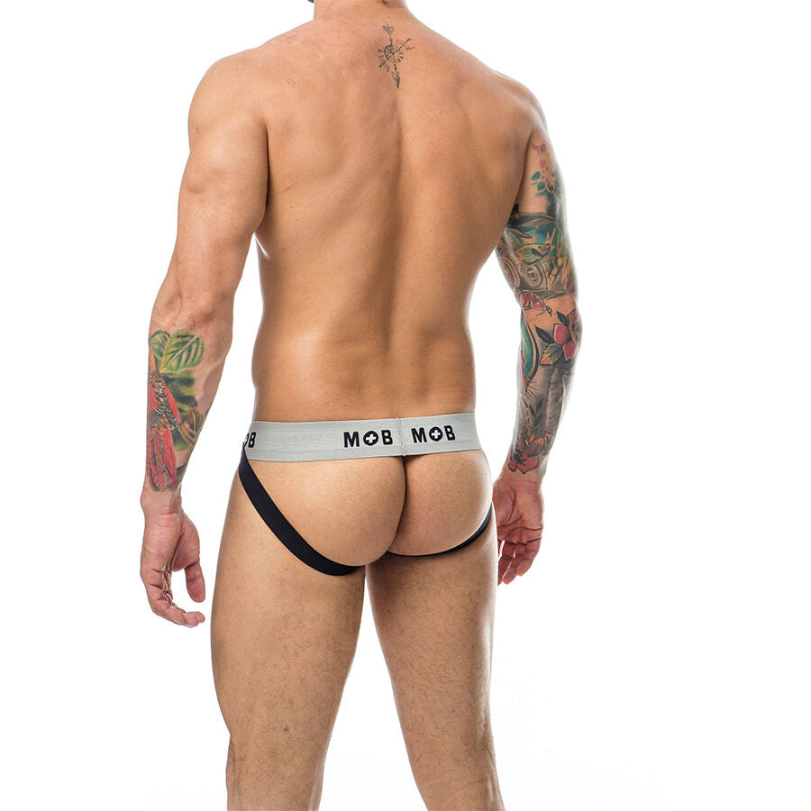 Jockstrap MOB Stripe Classic — Bianco a Righe, Taglia XXL