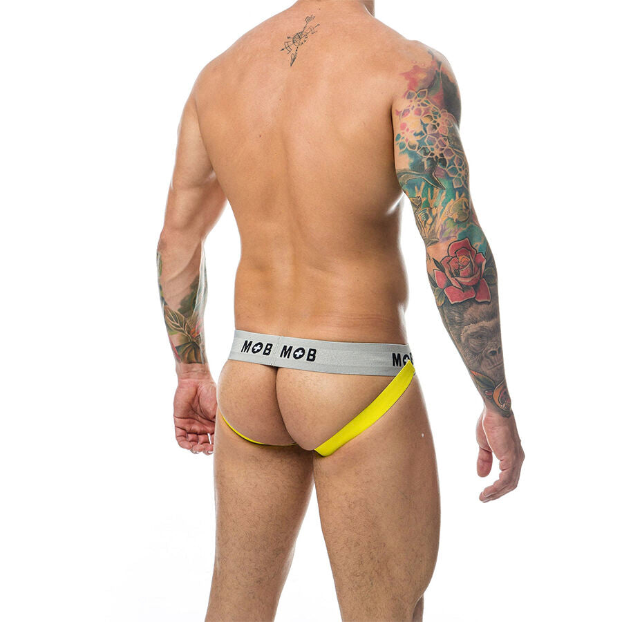 Jockstrap Elastico MOB Classic Jock Stripe — Giallo, Taglia M