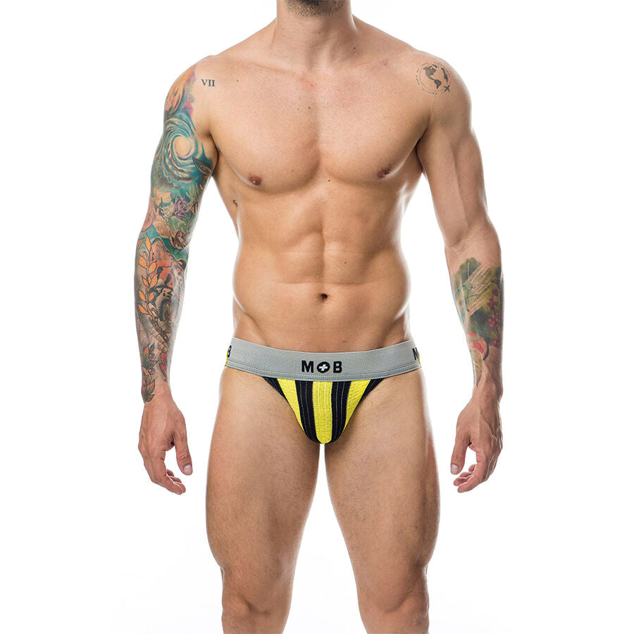 Jockstrap Elastico MOB Classic Jock Stripe — Giallo, Taglia M