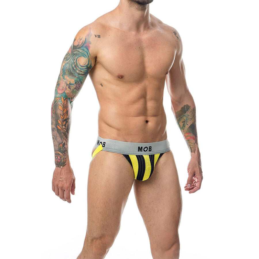 Jock Strap a Righe MOB Stripe Classic — Cotone, Taglia XL