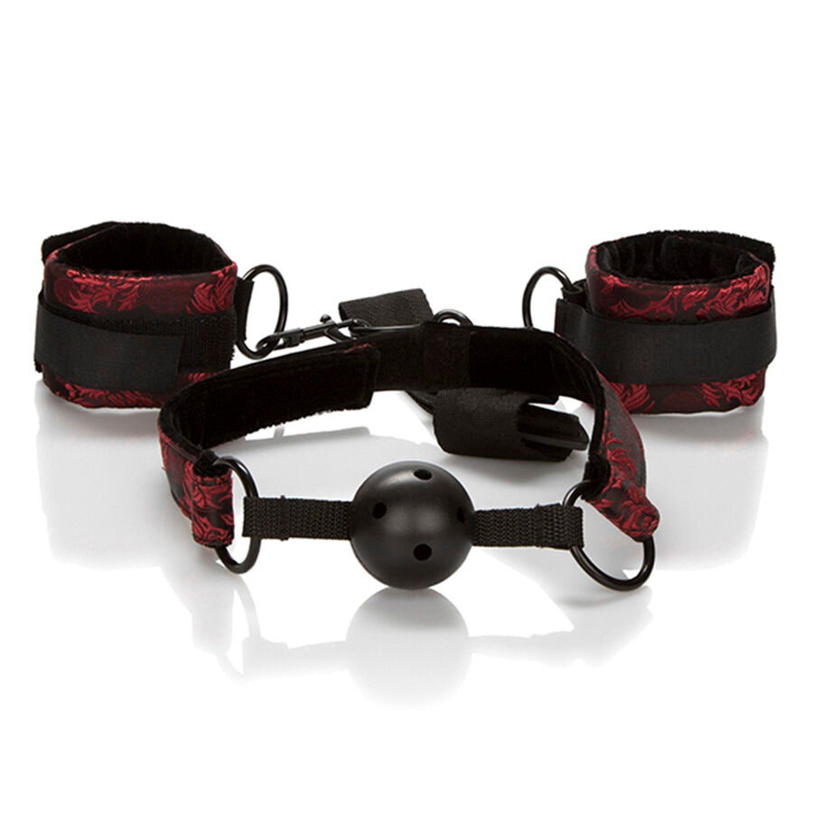 Bavaglio BDSM con Manette Calexotics Scandal — Silicone