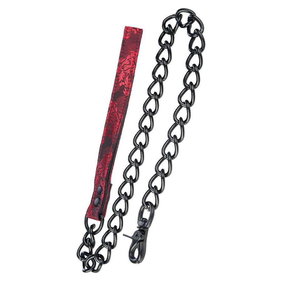 Guinzaglio BDSM Calexotics Scandal con Catena — Nero