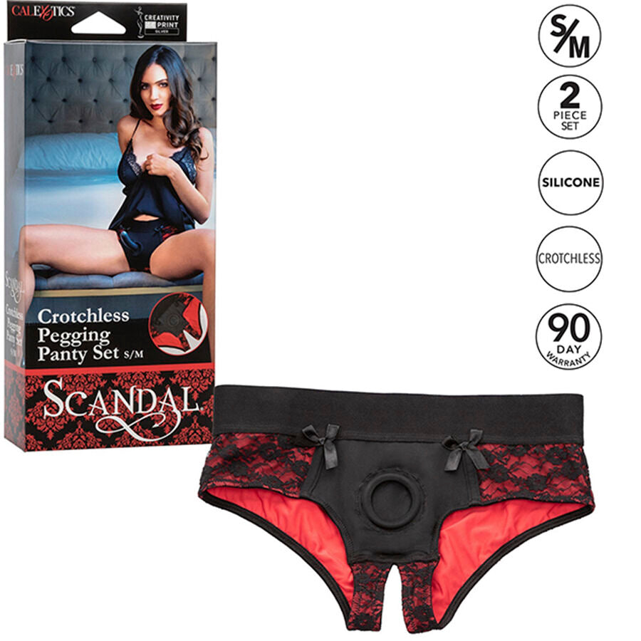 Imbracatura con Dildo Calexotics Scandal — Slip Senza Cavallo S/M