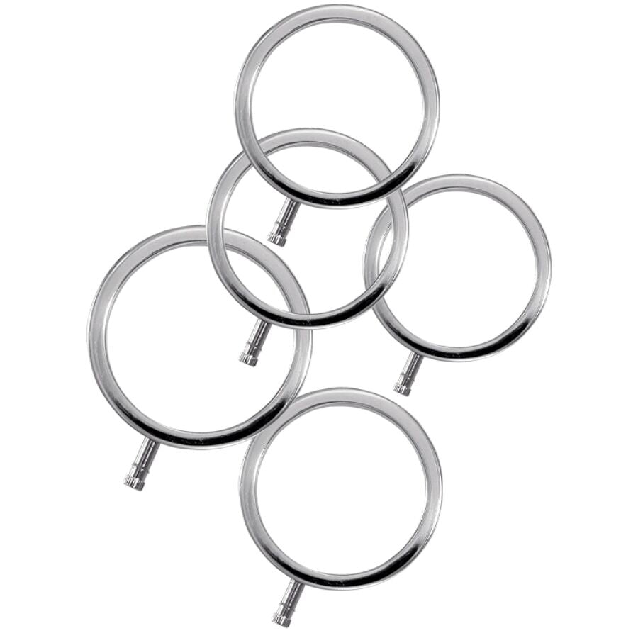 Anelli Fallici in Metallo Electrastim ElectraRing — Set da 5