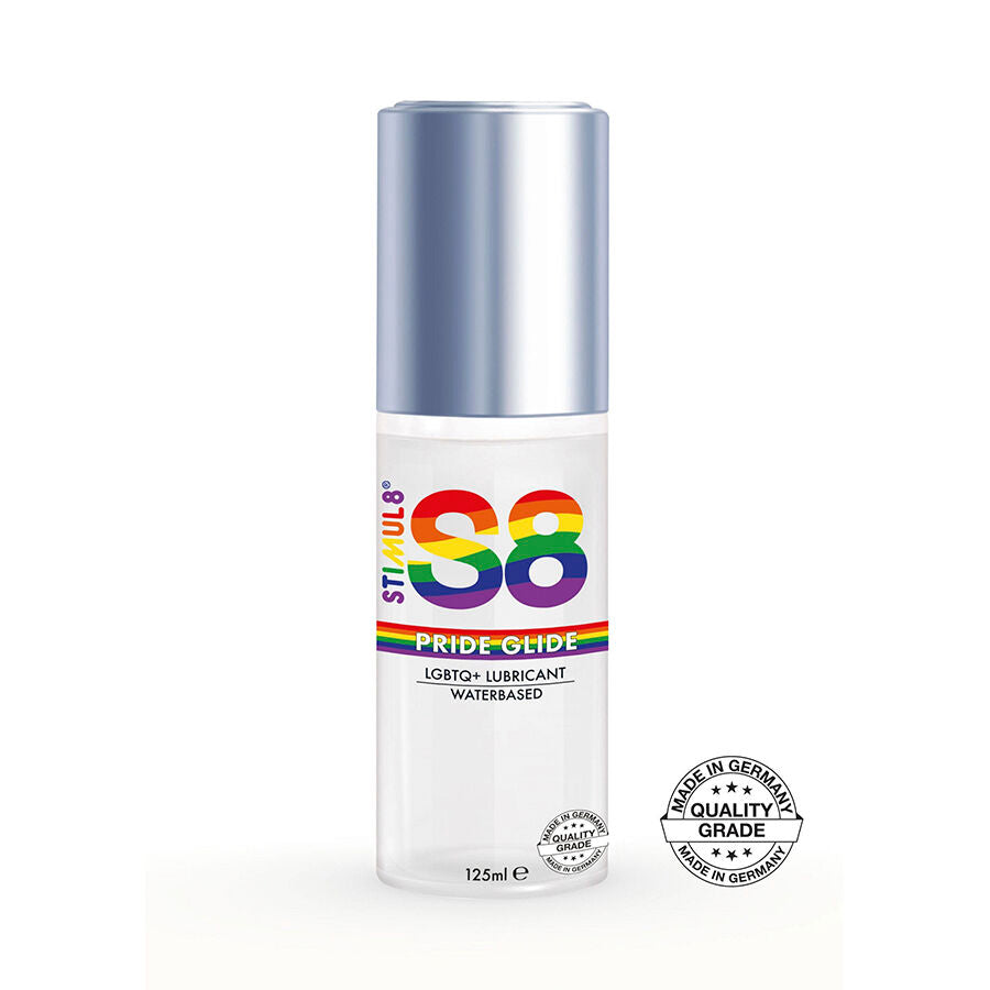 Lubrificante Intimo Base Acqua STIMUL8 S8 Glide Pride — 125 ml