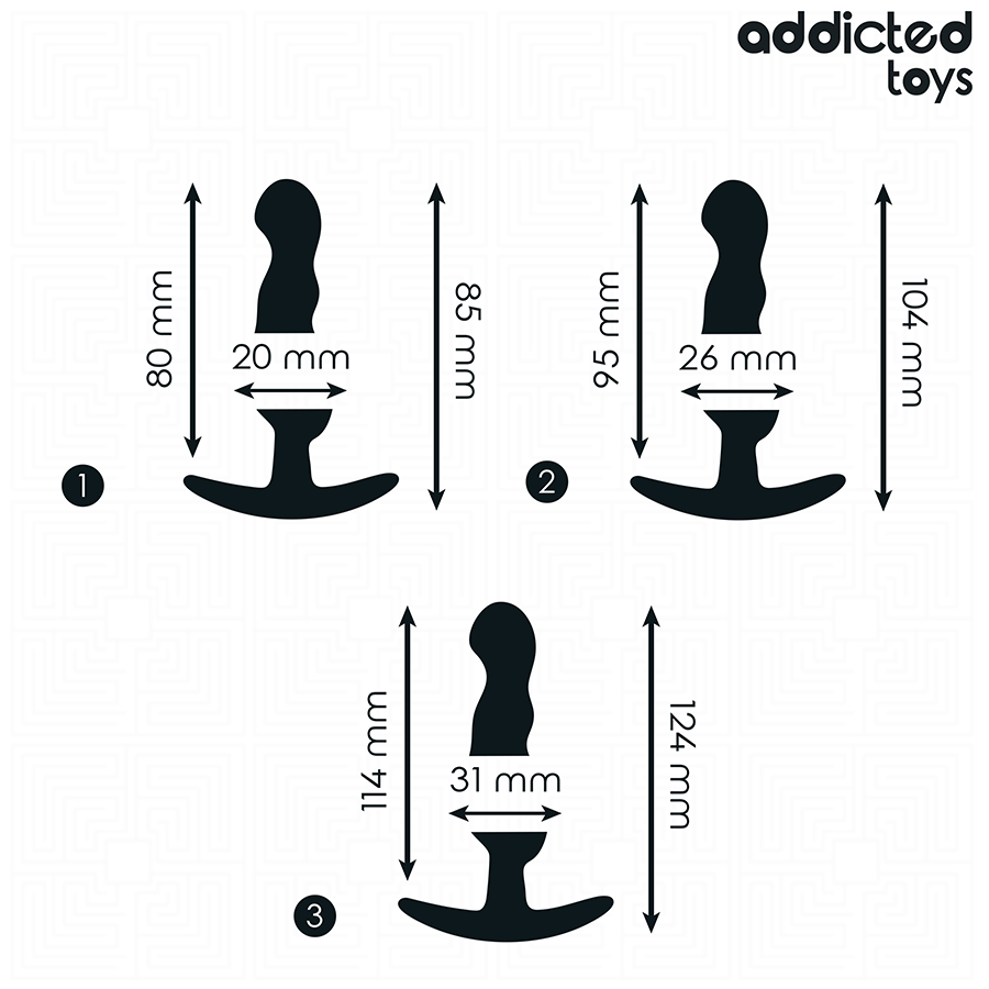 Kit Plug Anale Progressivo Addicted Toys — 3 Misure