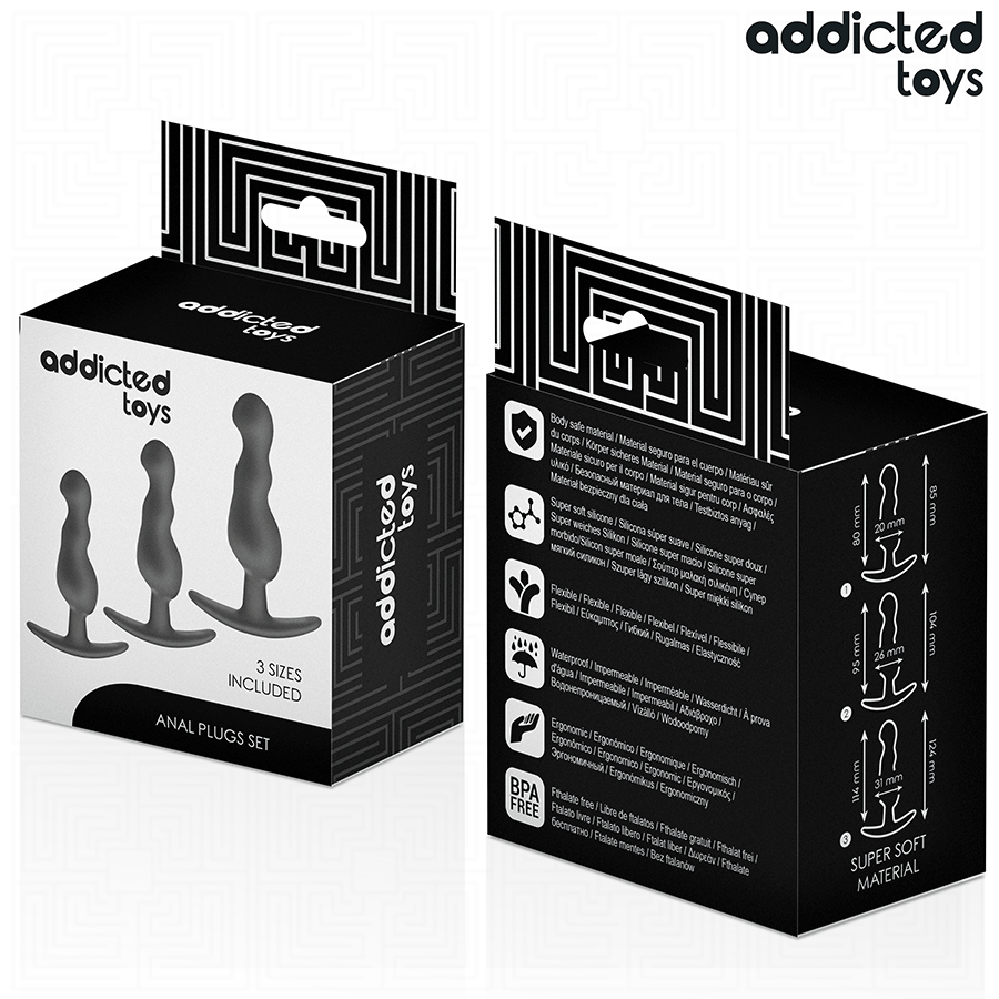 Kit Plug Anale Progressivo Addicted Toys — 3 Misure