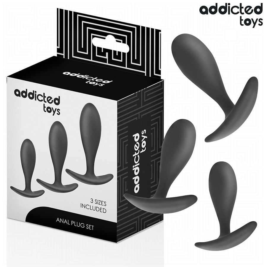 Kit Plug Anale 3 Misure Addicted Toys — Silicone, Base Ancora
