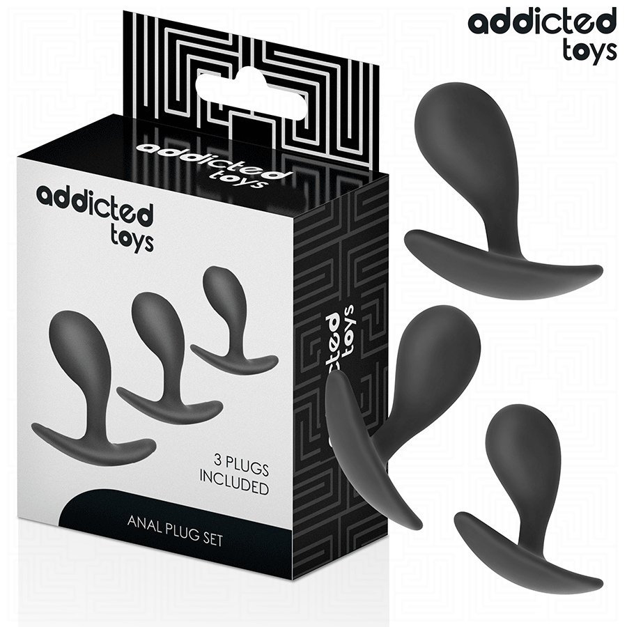 Kit Plug Anale 3 Misure Addicted Toys — Silicone, Progressivo